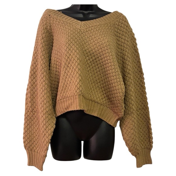 Beige Fashion Nova I adore you sweater NWT Size Large - Picture 4 of 9